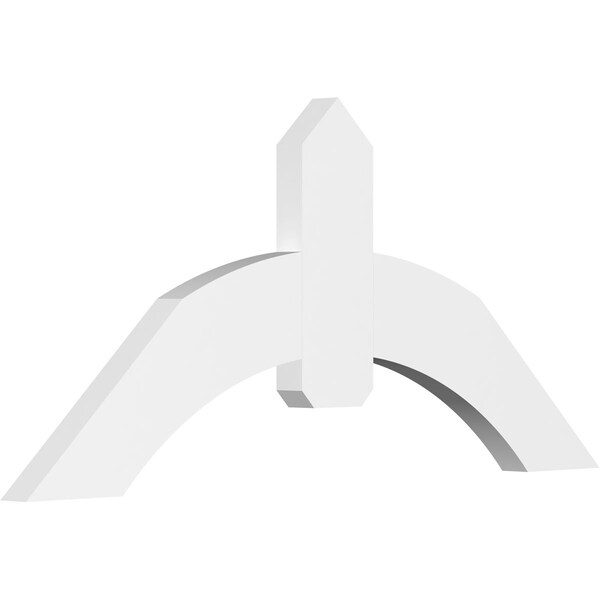 Ekena Millwork Archdale Architectural Grade PVC Gable Bracket, 48"W x 22"H x 2"D x 6"F, 11/12 Pitch GBP048X22X0206ARC00 - main